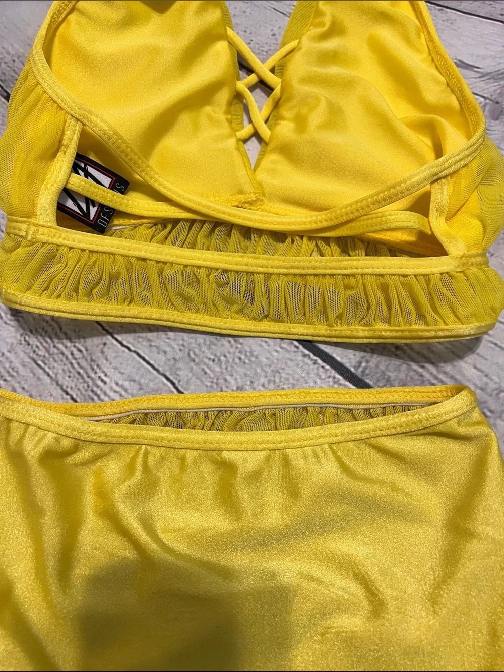 LA Dance Designs Yellow Dance Two-Piece Halter Set / Costume Base CL